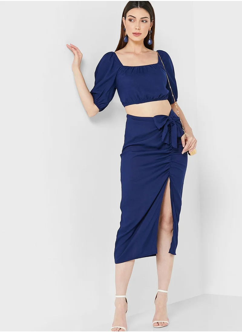 In the style Split Detail High Waist Skirt