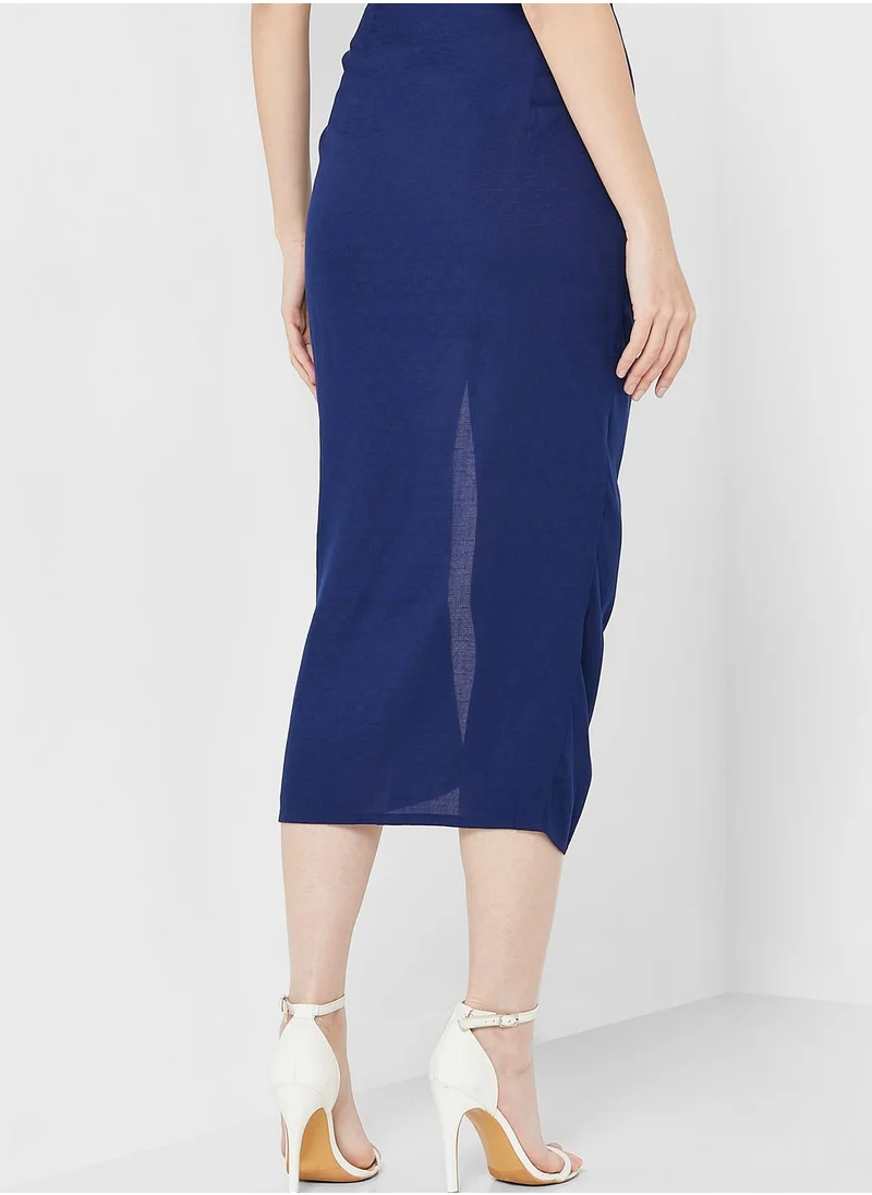 In the style Split Detail High Waist Skirt