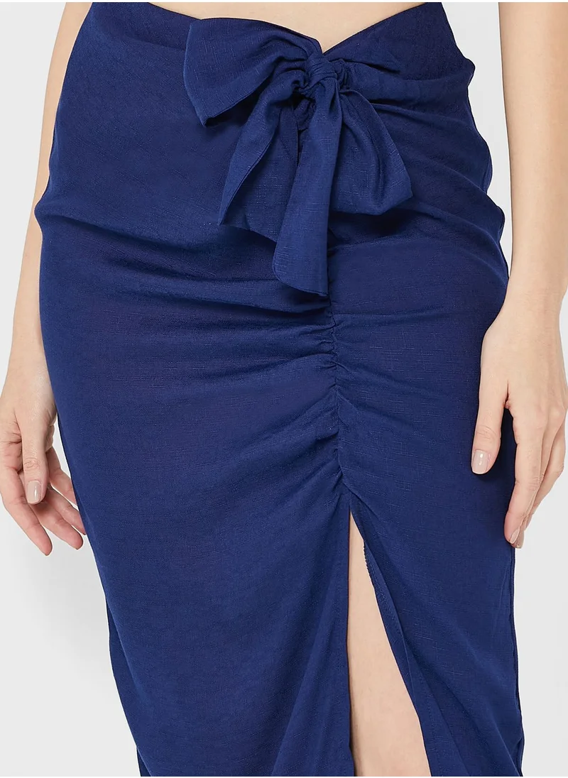 In the style Split Detail High Waist Skirt