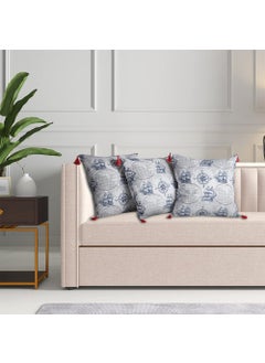 Wakefit Wakefit Cushion Covers | Cotton Fabric | Nautical | 16x16 inch | Sofa Pillow Cover Set of 3  - Image 3