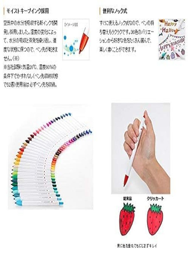 Zebra Technologies Zebra WYSS22-BK Retractable Water-Based Color Pen, Clickart (Blue) - Image 3