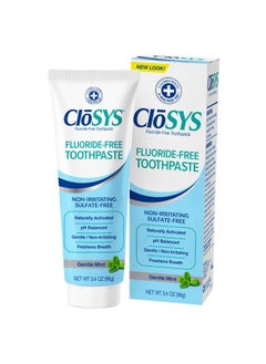 CloSYS CloSYS Fluoride Free Toothpaste, 3.4 Ounce, Travel Size, Gentle Mint, TSA Compliant, Whitening, Enamel Protection, Sulfate Free  - Image 1