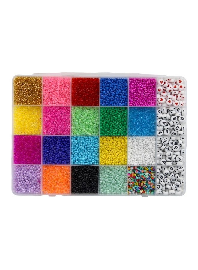 child toy Colourful Bracelet Beads And A-Z Alphabet Letter Art Starter DIY Bead Making Kit For Kids  - Image 1