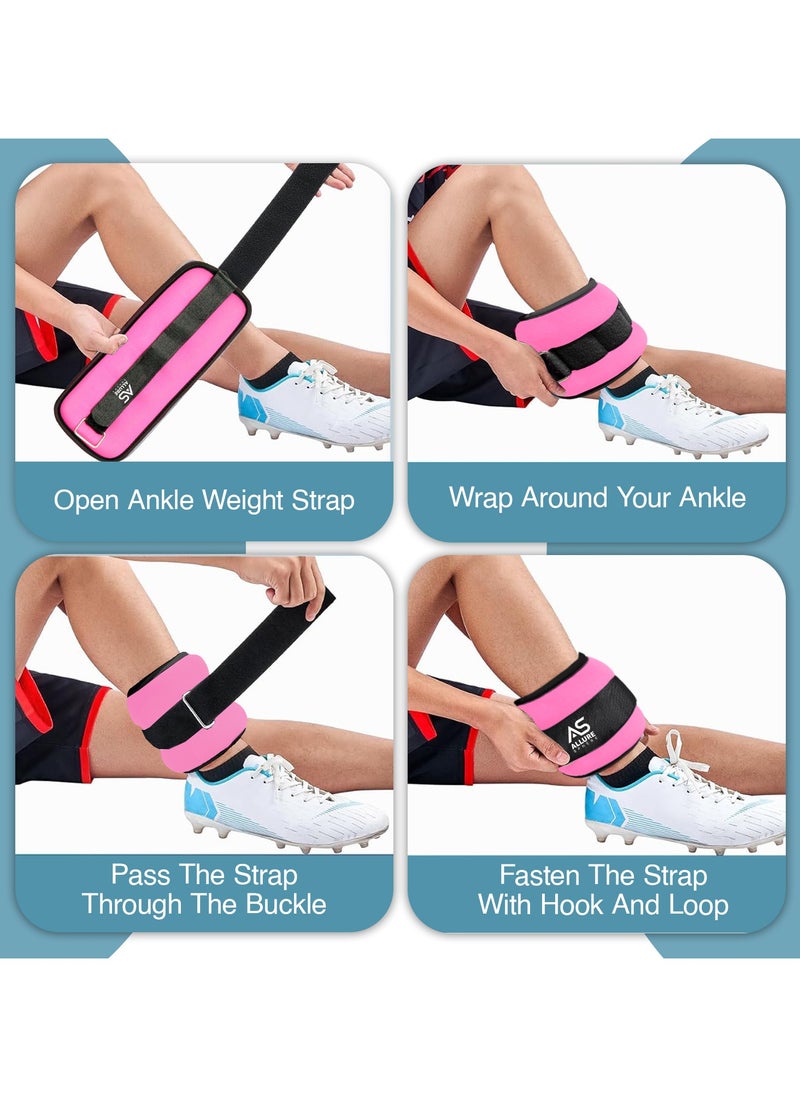 Allure Sphere Sphere Ankle Weights With Adjustable Straps For Men & Women 0.5Kg- 2.5Kg In Pair - Wrist & Leg Weights For Jogging, Running, Aerobics, Gymnastics, Fitness Exercise, Workouts  - Image 4