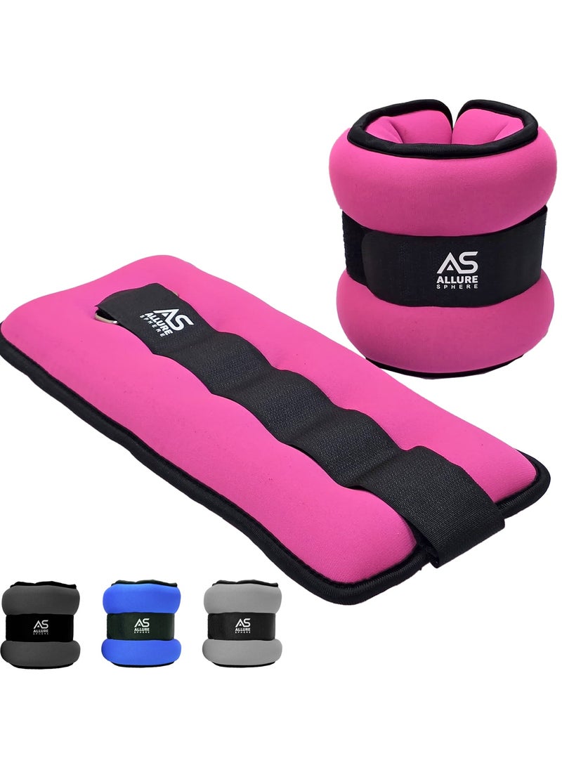 Allure Sphere Sphere Ankle Weights With Adjustable Straps For Men & Women 0.5Kg- 2.5Kg In Pair - Wrist & Leg Weights For Jogging, Running, Aerobics, Gymnastics, Fitness Exercise, Workouts  - Image 1