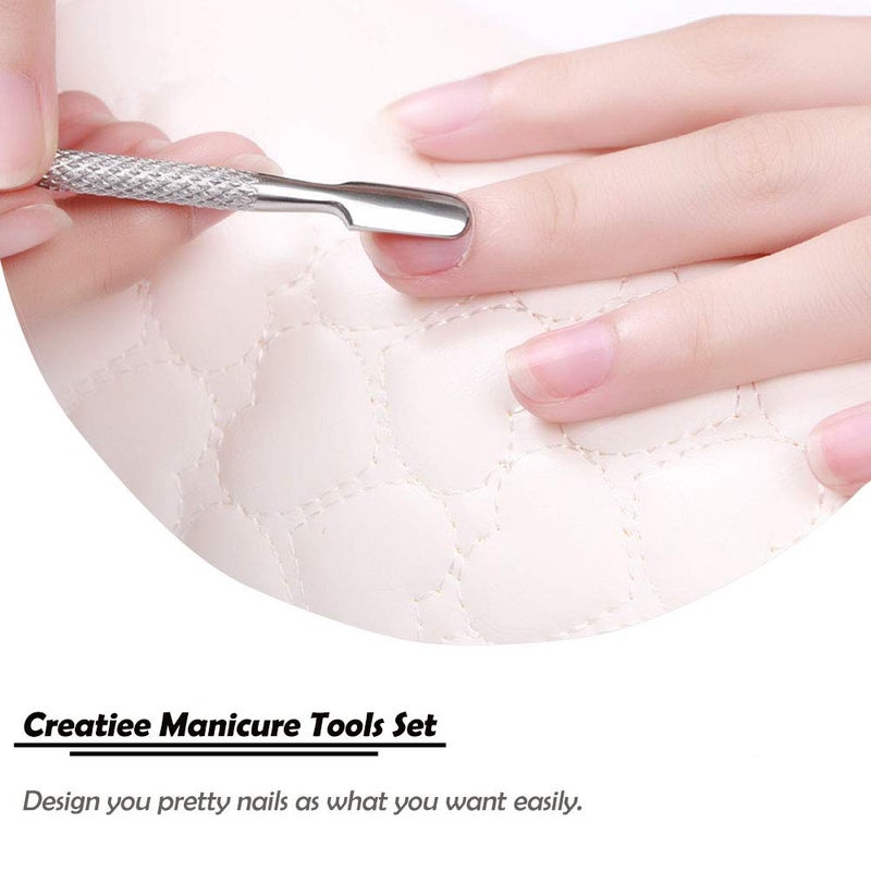 CREATIEE-PRO 10Pcs Cuticle Pusher Remover and Cutter, Creatiee Double Ended Stainless Steel Cuticle Cleaner Nail Gel Polish Removal, Manicure Pedicure Nail Tools for Fingernails Toenails - Professional & Durable - Image 5