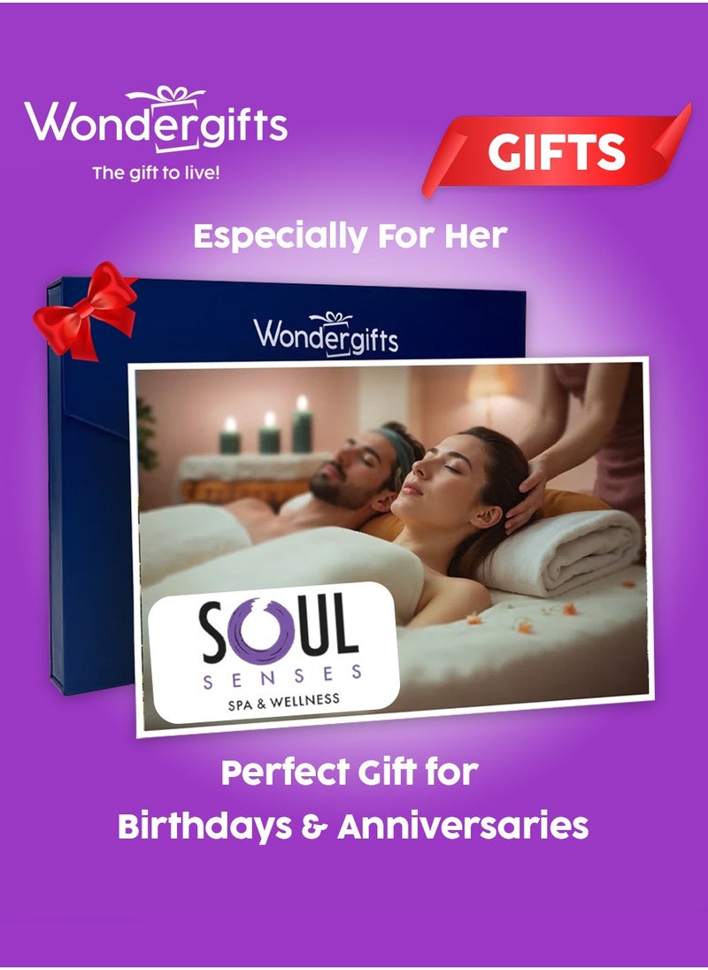 Wondergifts Couple Massage Gift Box – 1 Hour at Soul Senses Spa | 17 Locations Across UAE | Birthday Gift For Women |  Gift For Her & Couple  - Image 1