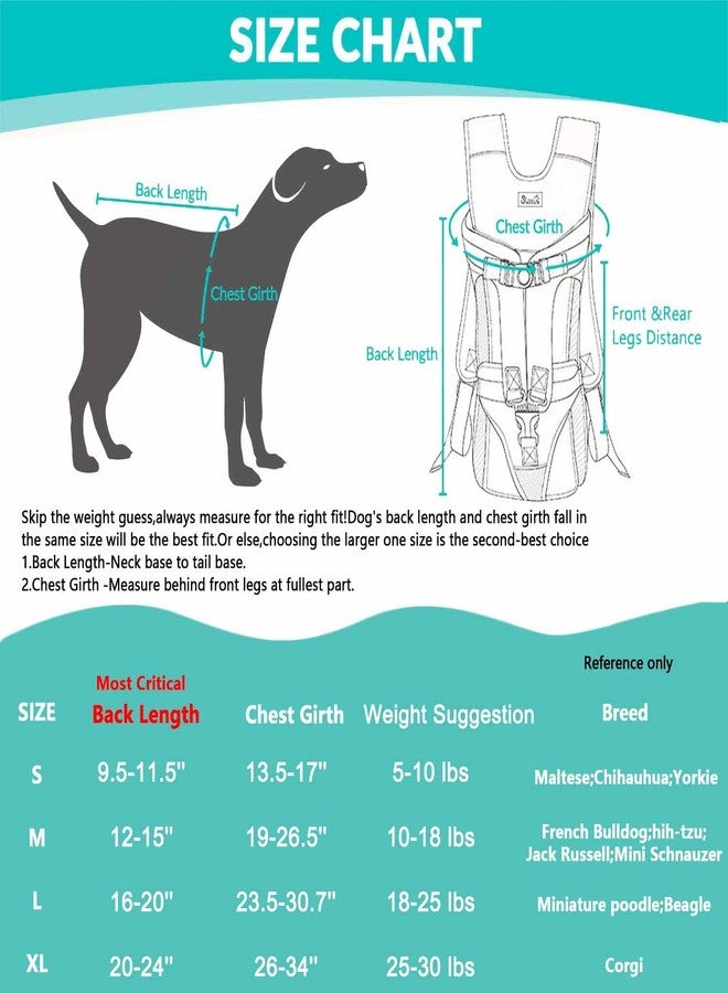 Lukovee Dog Backpack, Legs Out Easy-Fit Front Carrier for Small Medium Dogs, Adjustable Hands-Free Chest Carrier for Hiking Cycling (Black, Small) - Image 2