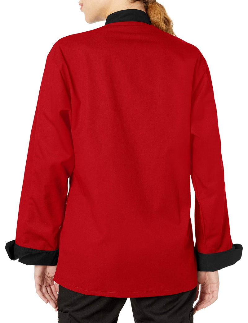 Uncommon Threads womens Unisex Newport Chef Coat Shirt, Red, Medium US - Image 2