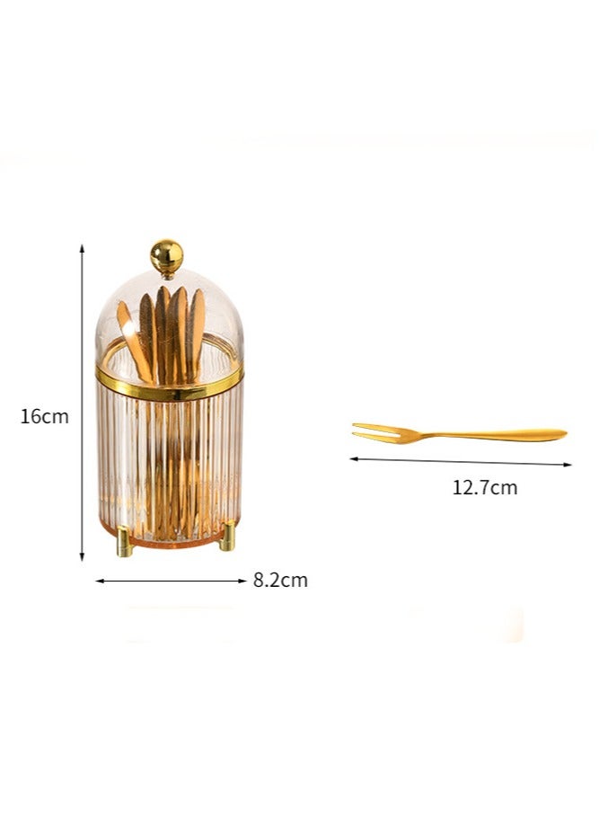 general Fruit Fork Home Creative Fruit Fork Set Stainless Steel Fruit Skewer Highly Practical for Table Display Exuding Elegance - Image 3