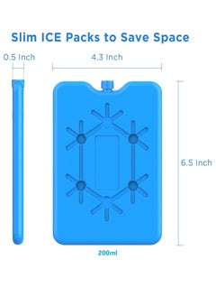Folanry Ice Packs for Lunch Box,Reusable Ultra Thin Freezer Packs,Long Lasting Cool Packs for Coolers, Keep Food Fresh and Cold in Lunch Boxes(4 Pieces)  - Image 4
