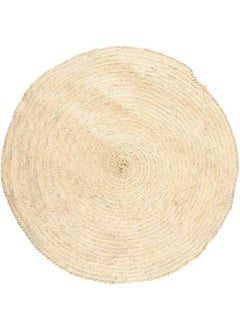 Generic Boho  100% Natural Palm Frames Handmade Round Area Rug Home Kitchen Decor (100cm)  - Image 2