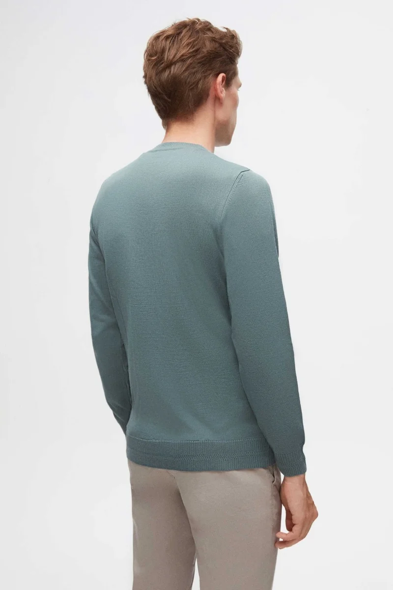 D'S DAMAT Ds Damat Regular Fit Greige Plain Knitted Wool Knitwear Sweater