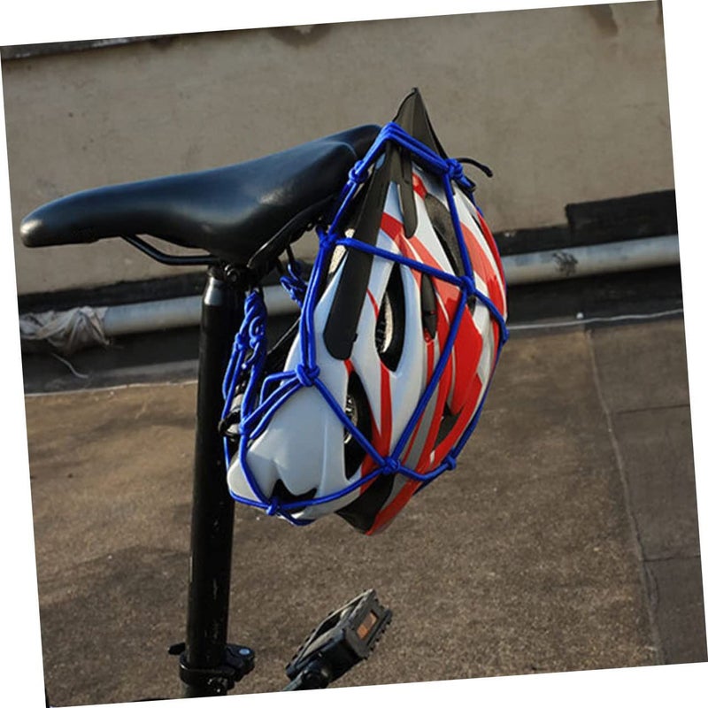 4pc Elastic Luggage Nets Cargo Mesh for Bicycle Motorcycle Fuel Tank Black - Image 5