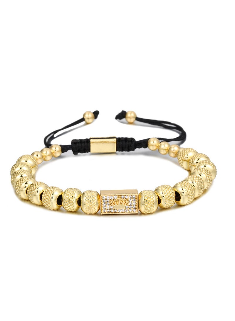 Kenzs 18K gold lucky god's right hand bracelet