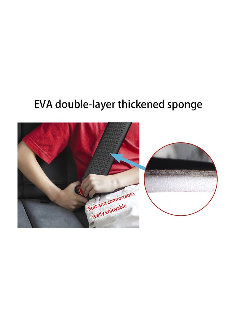 2PCS Soft Leather Car Seat Belt Covers - Comfortable Shoulder Strap Pads for Safety and Neck Protection, Universal Fit for All Vehicles, Enhance Driving Comfort and Safety. - Image 4