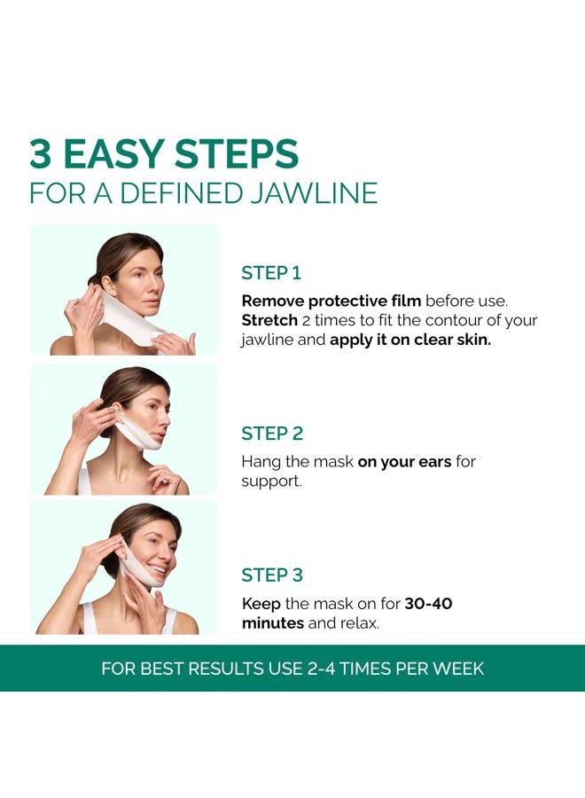 Plantifique V-Line Collagen Mask for face 10 PCS | Chin Strap for Women & Men | V Line Lifting Mask with Collagen and Hyaluronic Acid V Shape Face Tape Chin | Skin Firming - Image 5