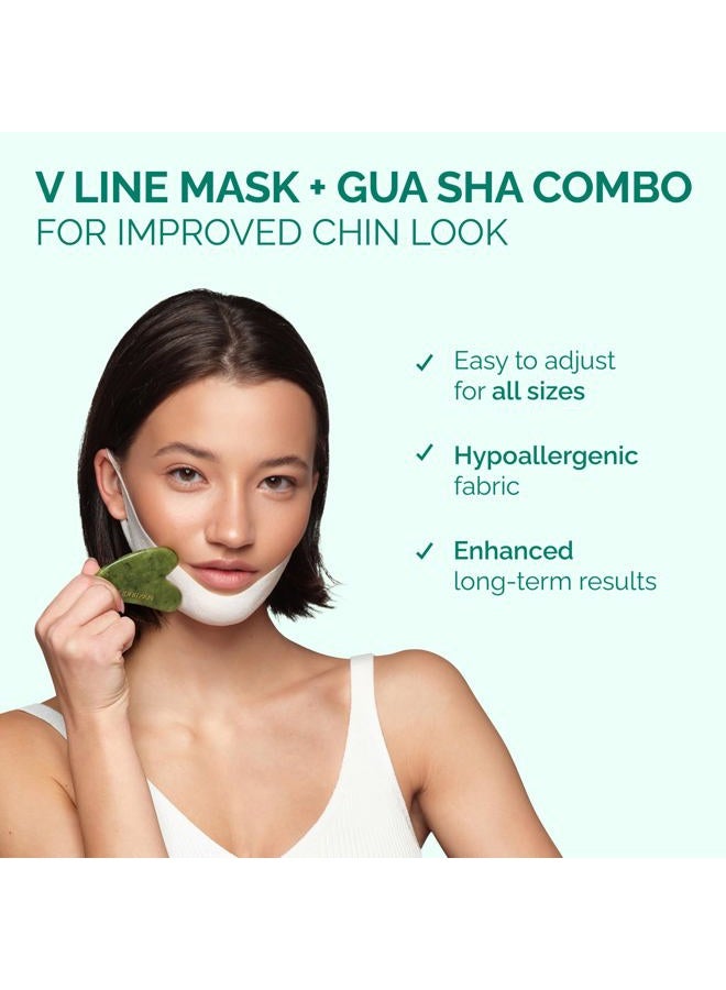 Plantifique V-Line Collagen Mask for face 10 PCS | Chin Strap for Women & Men | V Line Lifting Mask with Collagen and Hyaluronic Acid V Shape Face Tape Chin | Skin Firming - Image 4