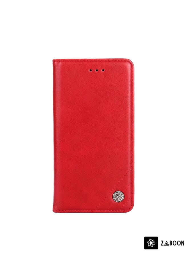 Zaboon Protective Case For Samsung Galaxy M33 5G Non-Magnetic Retro Texture Leather - Image 2