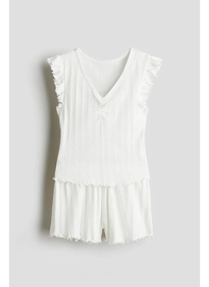 اتش اند ام Pointelle cotton pyjamas