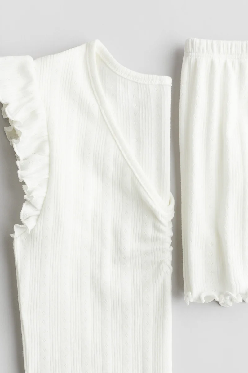 اتش اند ام Pointelle cotton pyjamas
