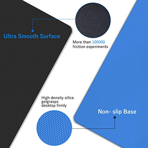 Bitpro LGM Computer Mouse Pad,Plastic Surface,Accurant and Smooth, Healthy Material, Ultra Thin for Laptop, PC and Computer, Medium 11 by 9.4 in Black - Image 4
