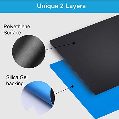 Bitpro LGM Computer Mouse Pad,Plastic Surface,Accurant and Smooth, Healthy Material, Ultra Thin for Laptop, PC and Computer, Medium 11 by 9.4 in Black - Image 2