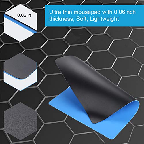 Bitpro LGM Computer Mouse Pad,Plastic Surface,Accurant and Smooth, Healthy Material, Ultra Thin for Laptop, PC and Computer, Medium 11 by 9.4 in Black - Image 3
