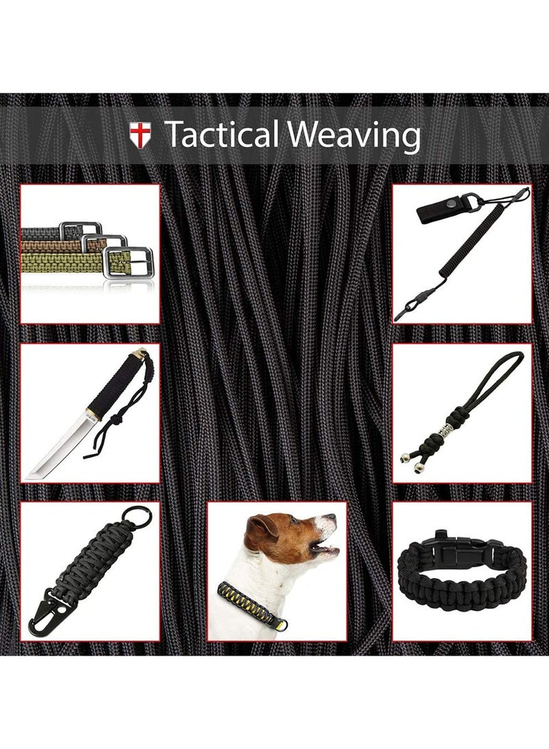 100 قدم حبل باراكورد من النوع الثالث حبل نايلون 550-4 مم حبل نايلون للتخييم حبل التخييم حبل باراكورد للمشي لمسافات طويلة وصيد الأسماك حبل مظلة كشفي للنجاة - أرجوحة باراكورد 550 باراكورد خارجية - Image 3