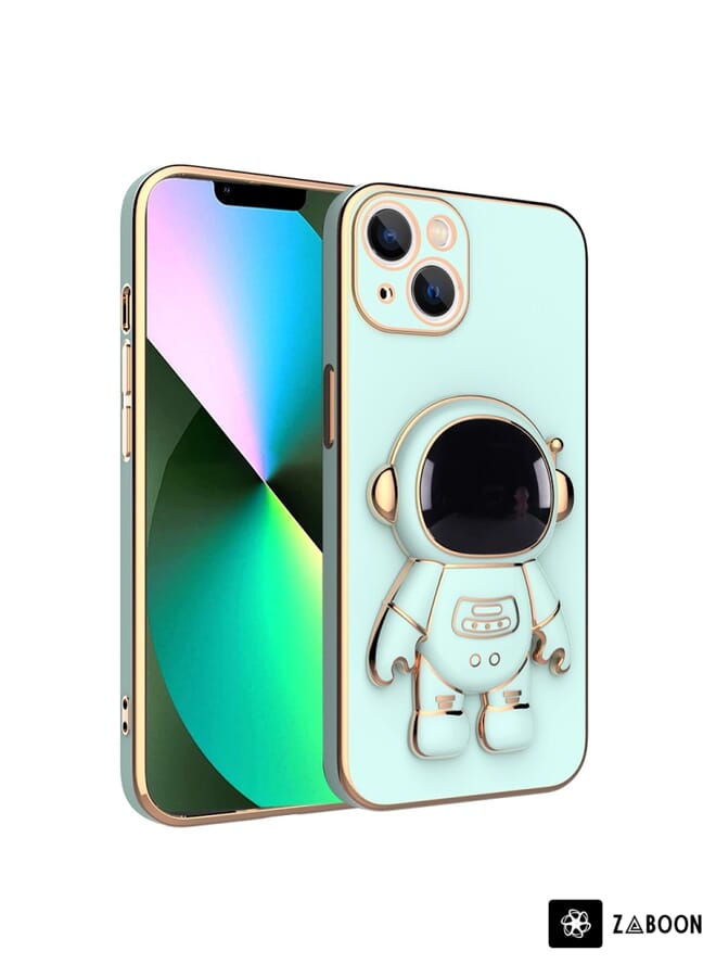 Zaboon Protective Case For iPhone 13 Plating Astronaut Holder - Image 1