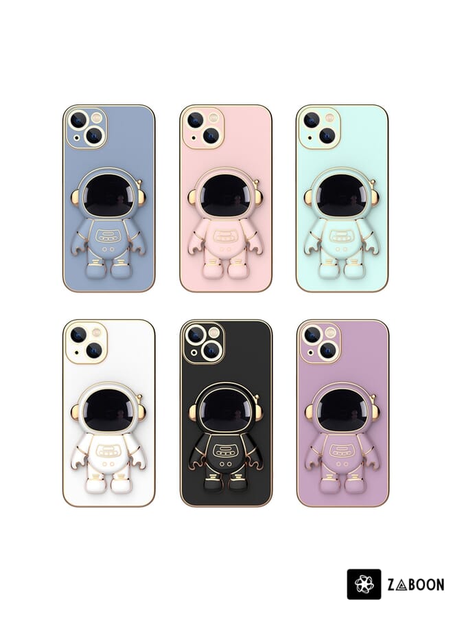 Zaboon Protective Case For iPhone 13 Plating Astronaut Holder - Image 2