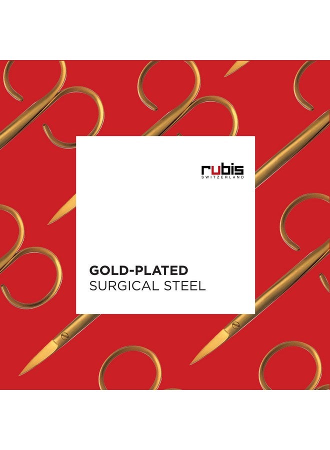 Rubis Classic Stainless Steel Nail Scissors For Precise Fingernails, Cuticles, And Eyebrows, 1F004, Gold,Rubis Switzerland Swiss Made World Renowned Precision - Image 3
