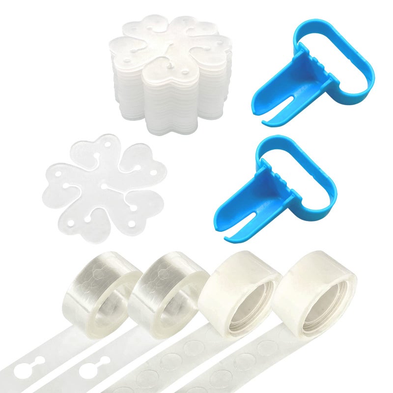 Balloon arch kit and Balloon Garland Kit 2 Pack Balloon Garland Strips 2 Pack Balloon Glue Point Dots Stickers 2 Balloon Tie Tools and 20 Balloon Clips for Ballon Arch kits Party Wedding Birthday