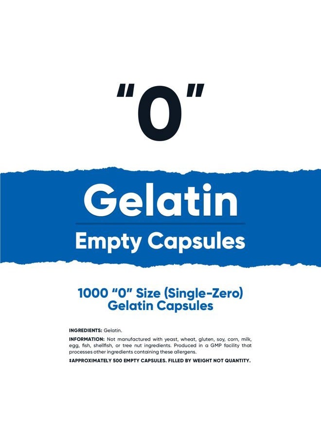 Nutricost Empty Capsules Gelatin Size (0) - 1,000 Clear Empty Gel Capsules - Kosher, Non-GMO, Soy Free, Gluten Free, GMP Compliant - Image 2