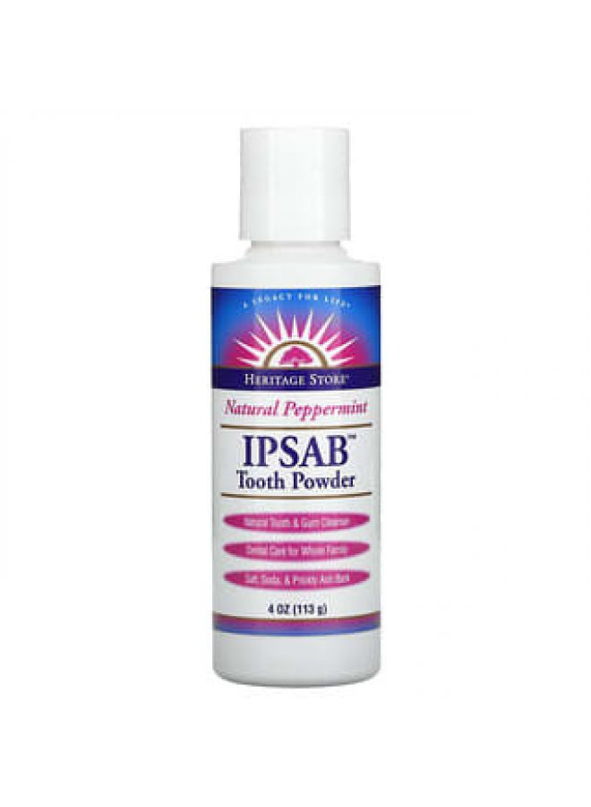 Heritage Store Heritage Store, IPSAB Tooth Powder, Natural Peppermint, 4 oz (113 g)