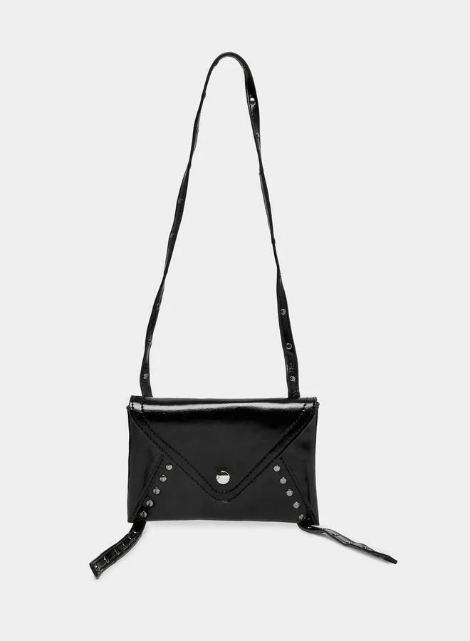 Styli Styli Women Black Studded Crossbody Bag
