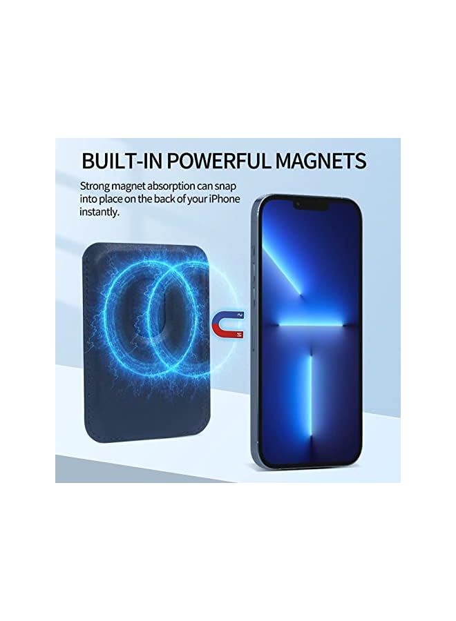 Green Tiger erorex Magnetic Phone Stand Wallet for Apple MagSafe, Detachable Card Holder for Back of Phone, Phone Wallet Sleeve for iPhone 12 Pro MAX Navy, 1 Piece - Image 3