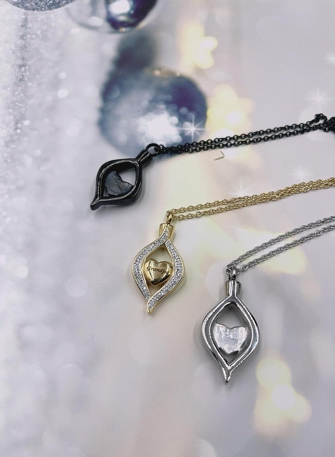OutstandLong Teardrop Heart Cremation Urn Necklace for Ashes Human Mom Dad Grandma Holder Memorial Keepsake Locket Pendant Jewelry - Image 5