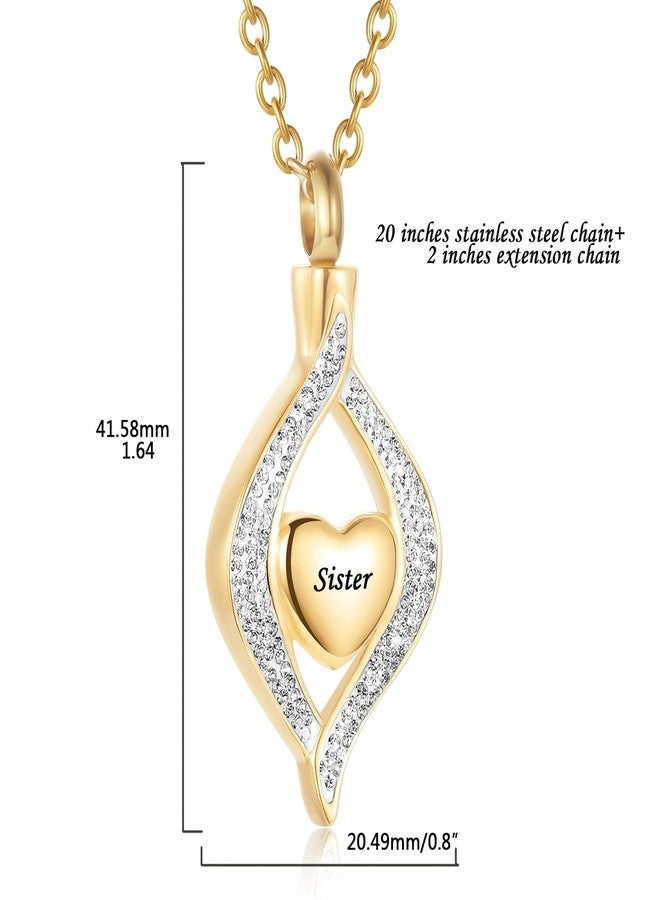 OutstandLong Teardrop Heart Cremation Urn Necklace for Ashes Human Mom Dad Grandma Holder Memorial Keepsake Locket Pendant Jewelry - Image 2