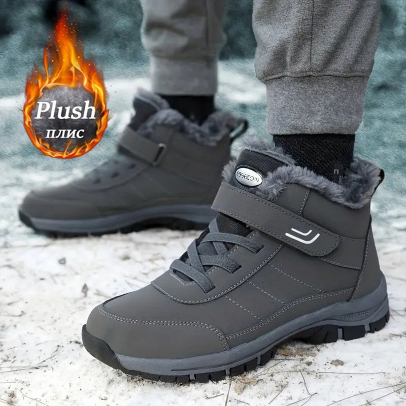 Winter New Style Fleece-Lined Warm Fleece-Lined Couple Shoes for the Elderly Men''s Autumn Non-Slip Wear-Resistant Father''s Elderly Sports Walking Shoes - Image 1