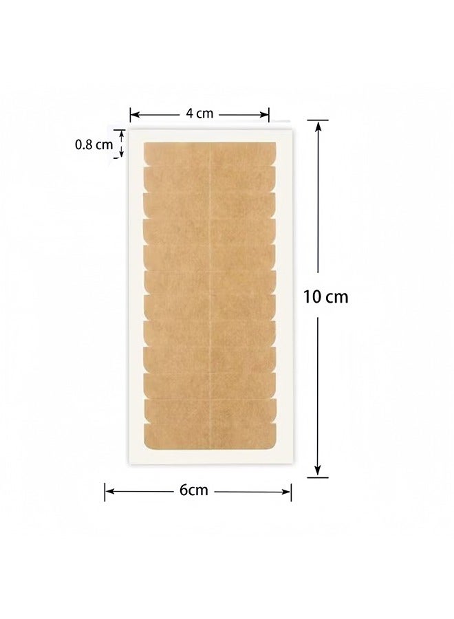 120 شريط تثبيت وصلات شعر – شريط لاصق مزدوج شفاف للشعر المستعار، قوي التثبيت بدون بقايا، مقاس 1.6×0.3 إنش - Image 2