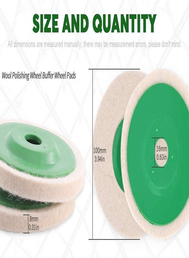 MLD CFWAP265 Polishing Pad,Felt Buffing Wheel Pads Disc for 4 Inch Angle Grinder,Wool Polishing Wheel (Size 4 inch,Multicolour) pack of-8 - Image 2