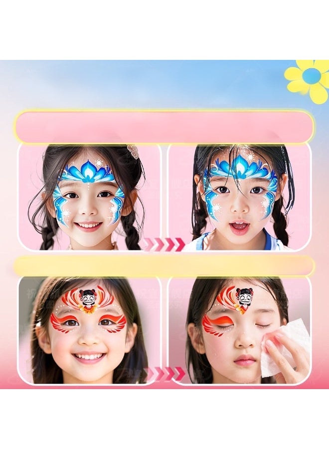 JAYATO 42 Colors Body Face Paint Cosplay Makeup Palette Kit, Professional Face Painting Kit for Kids & Adults, with 6 pcs Models for Halloween with 10 pcs Brushes, Girl Birthday Gift - Image 4