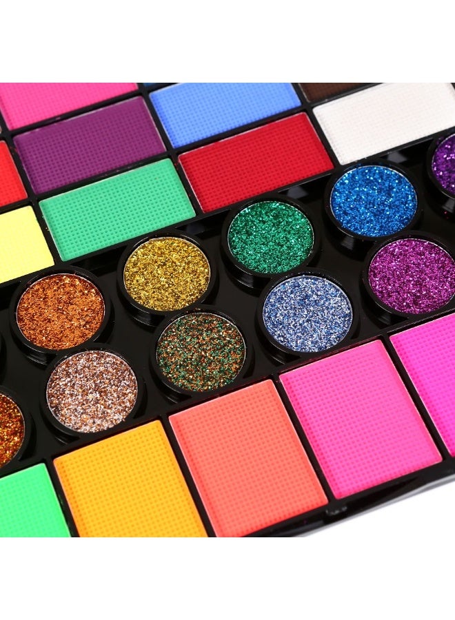 JAYATO 42 Colors Body Face Paint Cosplay Makeup Palette Kit, Professional Face Painting Kit for Kids & Adults, with 6 pcs Models for Halloween with 10 pcs Brushes, Girl Birthday Gift - Image 5