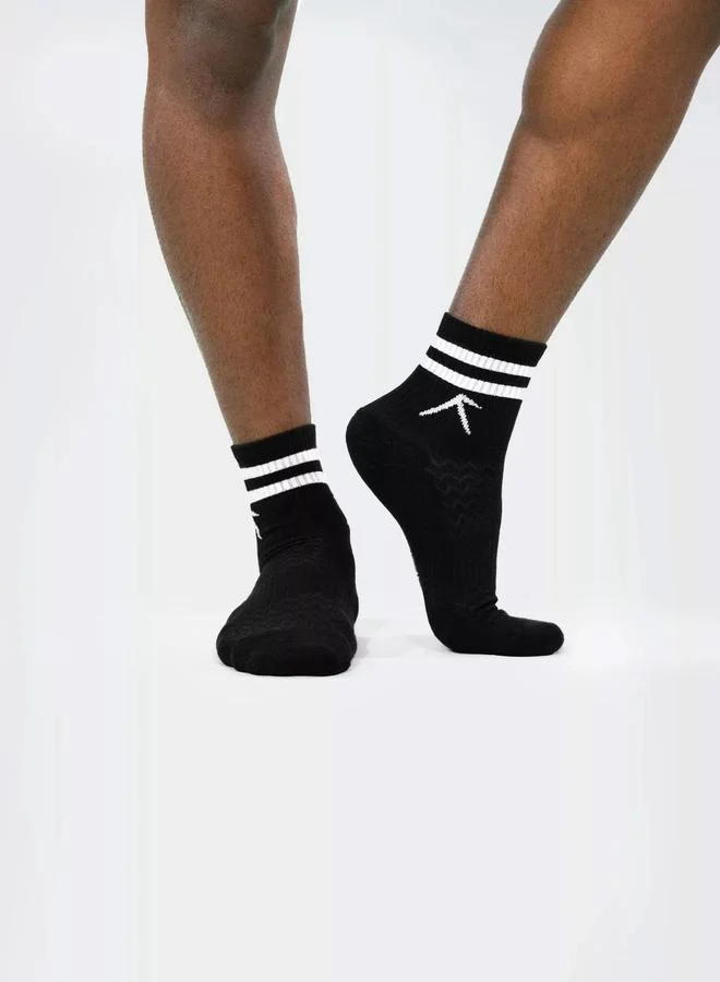 ويزارد مجموعة من 3 جوارب قطنية مزينة بخطوط