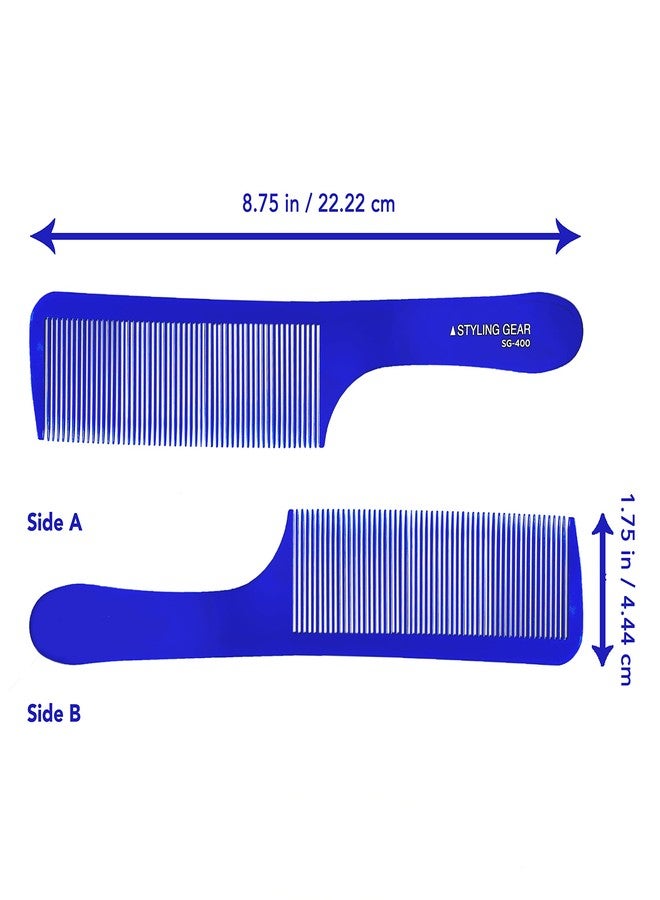 Styling Gear 400 Barber Comb Clipper - Flexible Styling, Blending & Fades - Mens Combs for Flattop - 1 Pc. (Blue) - Image 2
