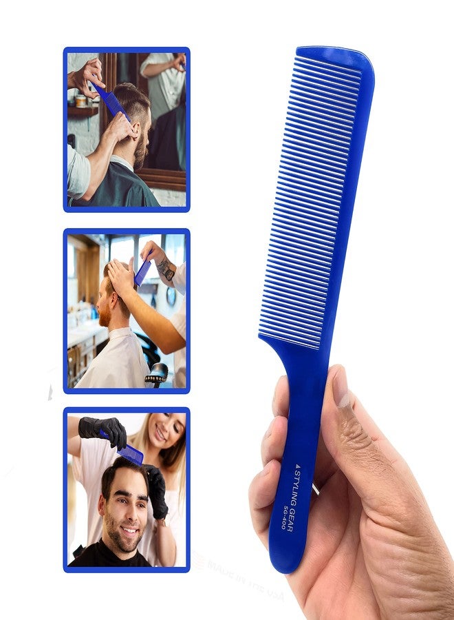 Styling Gear 400 Barber Comb Clipper - Flexible Styling, Blending & Fades - Mens Combs for Flattop - 1 Pc. (Blue) - Image 5