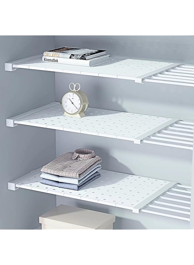 Zaboon رف شد الخزانة وقضيب الحمام والمطبخ والجراج رف تخزين تلسكوبي قابل للتوسيع وقابل للتعديل وخزانة ملابس وخزانة ملابس وفاصل موفر للمساحة 73125 سم - Image 1