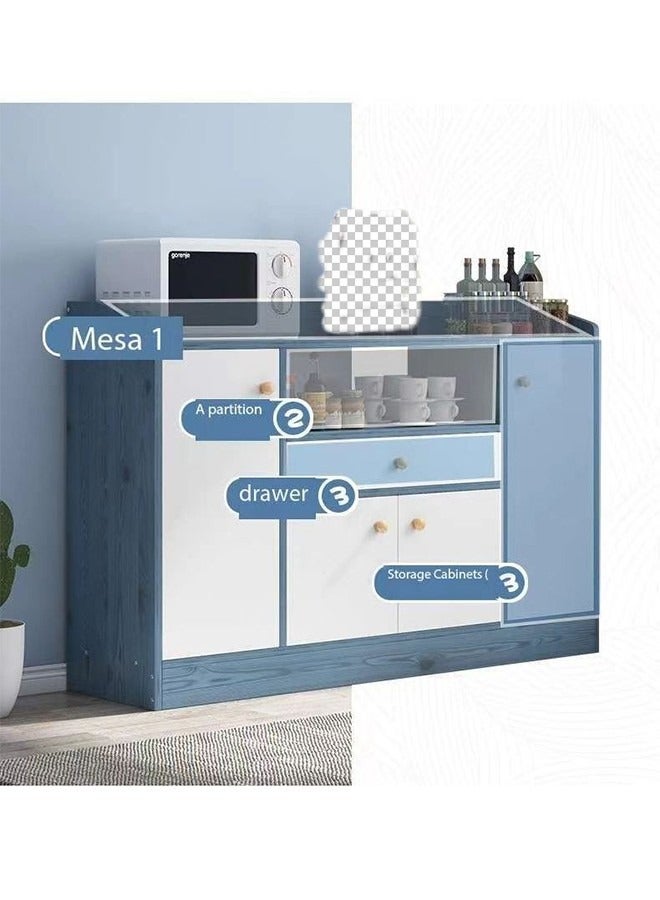 Generic Buffet Cabinet with Drawers and Open Shelf, Sideboard with Storage, Kitchen Pantry Cabinet Hutch, Coffee Bar Storage Cabinet  for Kitchen, Dining Room, Livingroom  - Image 3