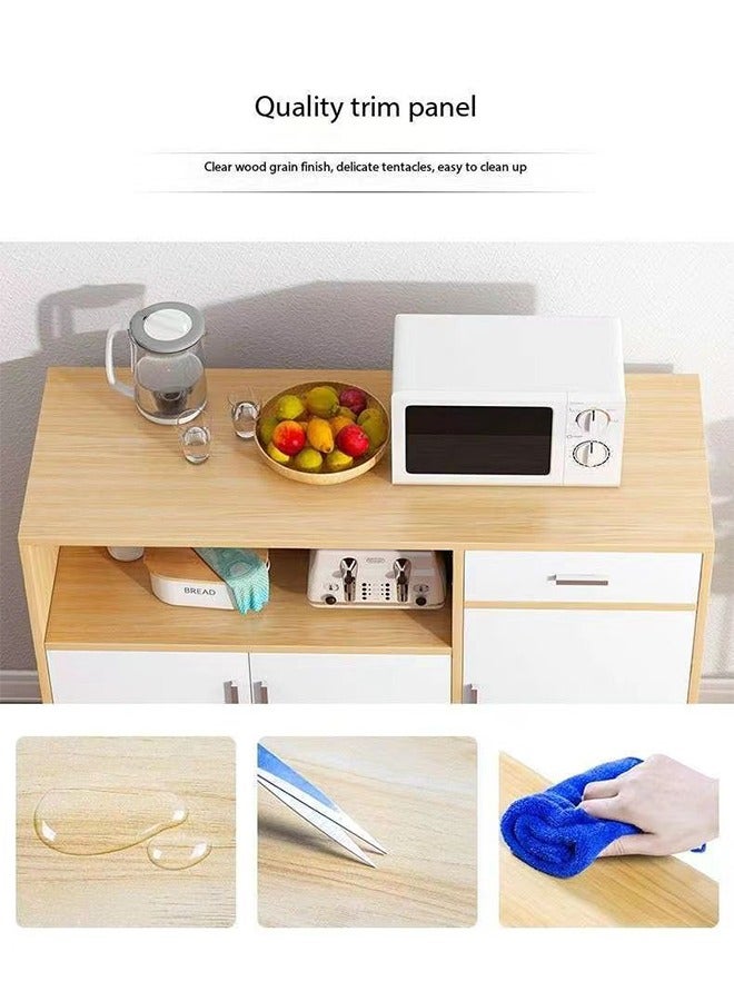 Generic Buffet Cabinet with Drawers and Open Shelf, Sideboard with Storage, Kitchen Pantry Cabinet Hutch, Coffee Bar Storage Cabinet  for Kitchen, Dining Room, Livingroom  - Image 5